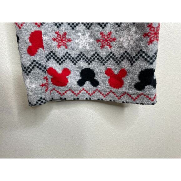 Disney Womens Minnie Mouse 2 Pc PAJAMAS Size Small Fleece Pants RED Gray - Picture 6 of 11